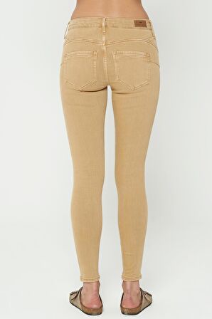 Judy Camel Normal Bel Fermuarlı Skinny Fit Jean Pantolon C 4521-117