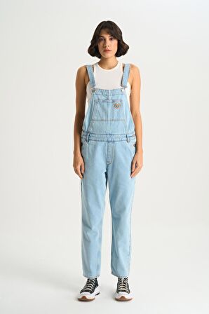 Kadın Açık Mavi Jean Salopet C 4535-019