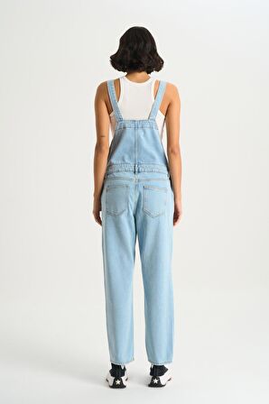 Kadın Açık Mavi Jean Salopet C 4535-019