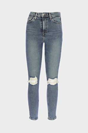 Judy Açık Mavi Yüksek Bel Dizi Kesikli Skinny Fit Jean Pantolon C 4521-165