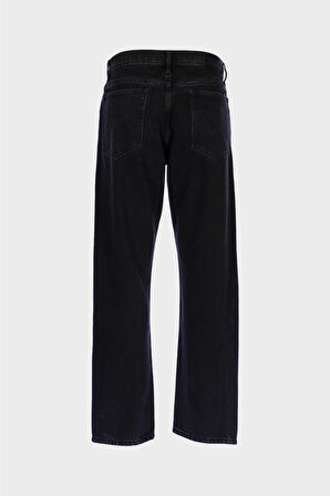 Erkek Antrasit Loose Fit Patı Düğmeli Normal Bel Jean Pantolon E 4409-005