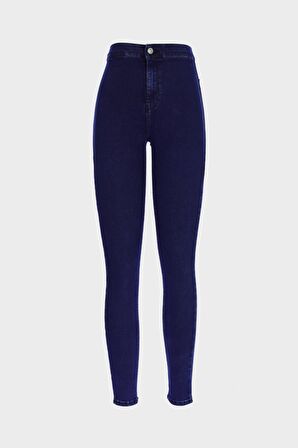 Janie Yüksek Bel Koyu Mavi Cepsiz Jegging Jean Pantolon C 4520-044