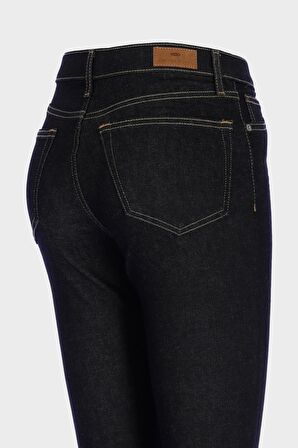 Judy Koyu Mavi Yüksek Bel Patı Fermuarlı Skinny Fit Jean Pantolon C 4521-211