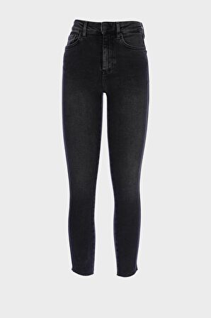 Judy Antrasit Yüksek Bel Patı Fermuarlı Skinny Fit Jean Pantolon C 4521-242