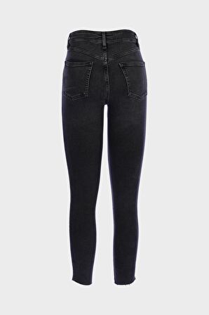 Judy Antrasit Yüksek Bel Patı Fermuarlı Skinny Fit Jean Pantolon C 4521-242