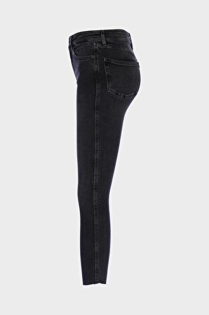 Judy Antrasit Yüksek Bel Patı Fermuarlı Skinny Fit Jean Pantolon C 4521-242