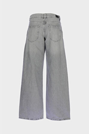 Weslie Gri Normal Bel Wideleg Patı Fermuarlı Jean Pantolon C 4530-209