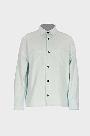 Erkek Açık Gri Regular Fit Jean Gömlek C 4553-116