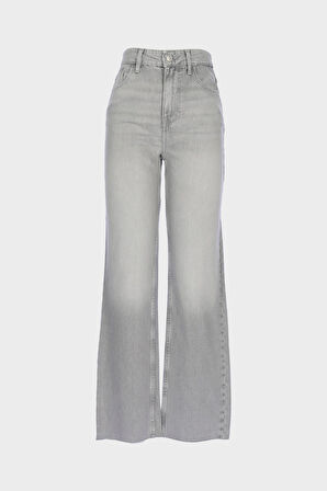 Eliza Gri Yüksek Bel Patı Fermuarlı Jean Pantolon C 4518-117