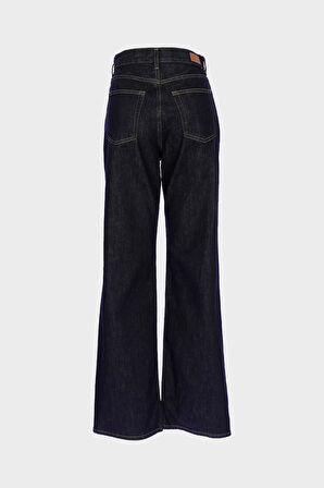 Eliza Koyu Mavi Yüksek Bel Patı Fermuarlı Jean Pantolon C 4518-119
