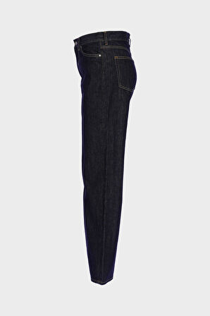 Eliza Koyu Mavi Yüksek Bel Patı Fermuarlı Jean Pantolon C 4518-119