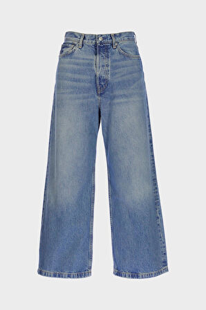 Weslie Açık Mavi Yüksek Bel Patı Fermuarlı Wideleg Jean Pantolon C 4530-221