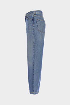 Weslie Açık Mavi Yüksek Bel Patı Fermuarlı Wideleg Jean Pantolon C 4530-221