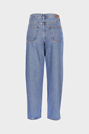 Ariana Açık Mavi Yüksek Bel Patı Fermuarlı Mom Jean Pantolon C 4525-189