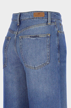 Weslie Açık Mavi Yüksek Bel Fermuarlı Yırtıklı Jean Pantolon C 4530-224
