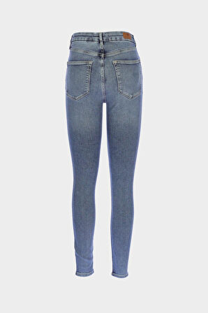 Judy Açık Mavi Yüksek Bel Patı Fermuarlı Skinny Jean Pantolon C 4521-266
