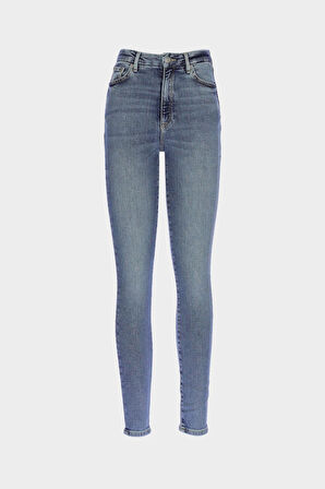 Judy Açık Mavi Yüksek Bel Patı Fermuarlı Skinny Jean Pantolon C 4521-266