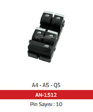 Unıversal Cam Anahtarı - Dörtlü A4 - A5 - Q5 - Mcar-An1512