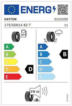Dayton 175/65R14 82T Dayton Touring 2 Oto Yaz Lastiği (Üretim: 2025)