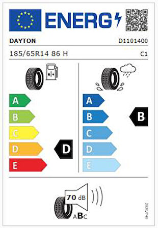 Dayton 185/65R14 86H Touring 2 Oto Yaz Lastiği (Üretim: 2025)