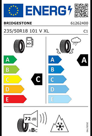 Bridgestone 235/50R18 101V XL Blizzak LM005 Oto Kış Lastiği (Üretim:2024)
