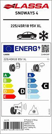 Lassa 225/45 R18 95V XL SNOWAYS 4 KIŞ LASTİĞİ (2023)