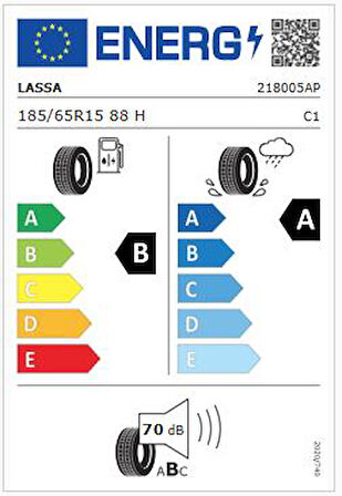 Lassa 185/65R15 88H Revola Oto Yaz Lastiği (Üretim: 2025)