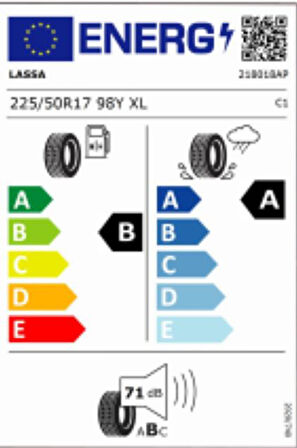 Lassa 225/50 R17 98Y XL Revola Oto Yaz Lastiği (Üretim:2024)