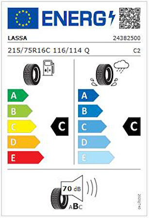 Lassa 215/75R16C 116/114Q Transway Oto Yaz Lastiği (Üretim: 2025)