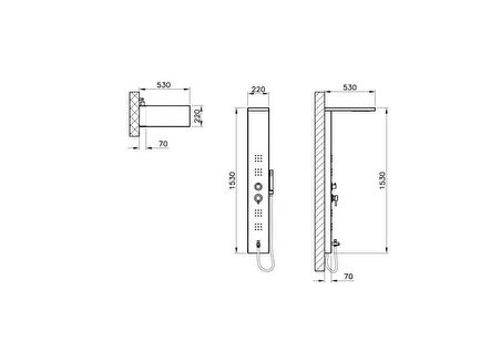 Vitra Shake Masajlı Duş Sistemi Beyaz 153x22 A45807