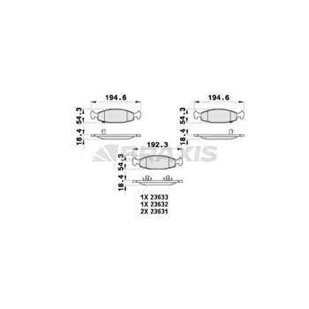 Jeep On Fren Balatası Jeep Grand Cherokee II - Braxıs Ab0396