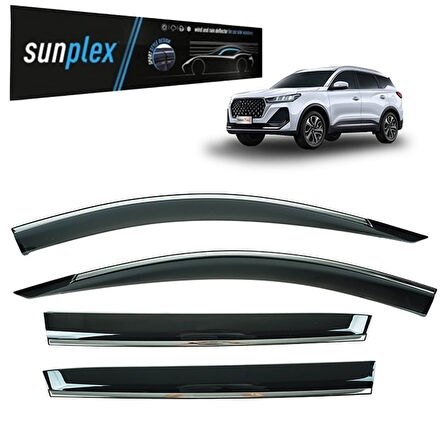 Sunplex Kromlu Cam Rüzgarlığı Chery Tiggo 7 PRO 2023-2025 ile uyumlu-