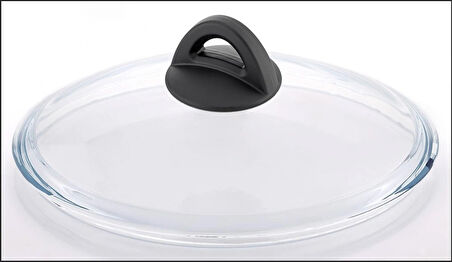 24 CM PAŞABAHÇE PAYREX CAM KAPAK (KUŞAKLI KULP)