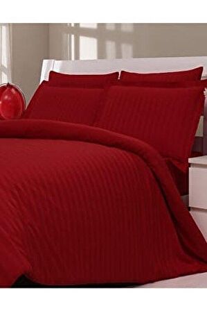 Özdilek Soft Line Çizgili Pamuk Saten Çift Kişilik Nevresim Takımı