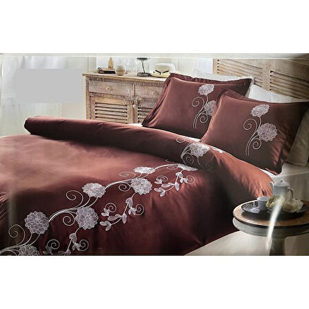 Özdilek Boutique Çift Kişilik Nevresim Takımı Mira Kahve