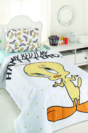 Özdilek Tweety Happy Tek Kişilik Lisanslı Kapitone Çocuk Nevresim Takımı