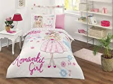 Özdilek Romantic Girl Çizgi Kahraman Pamuk Çocuk Nevresim Takımı