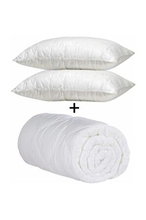 Özdilek Microfiber Çift Kişilik Yorgan ve  2 Adet Silikon Yastık