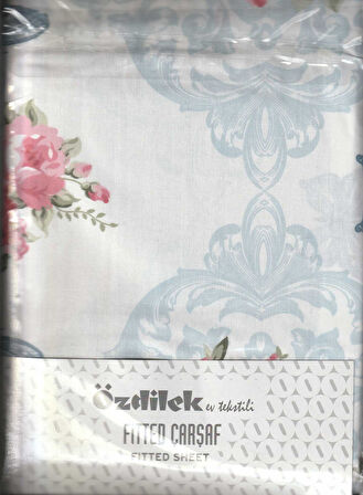 ÖZDİLEK CARSAF LASTİKLİ  YASTIKLI  ÇİFT KİŞİLİK  MAVI RM645