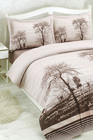 Özdilek Wood Tek Kişilik Lastikli Fitted Çarşaf Nevresim Takımı