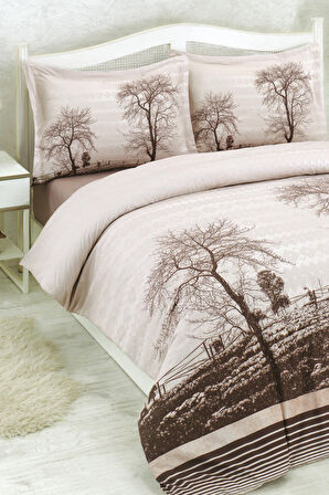 Özdilek Wood Tek Kişilik Lastikli Fitted Çarşaf Nevresim Takımı