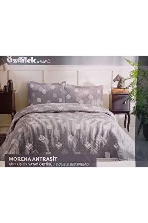 ÖZDİLEK MORENA ANTRASİT ÇİFT KİŞİLİK YATAK ÖRTÜSÜ