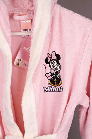 Özdilek Dsny Minnie Happy Çocuk Bornoz Nakışlı 7 - 8 Yaş Pembe