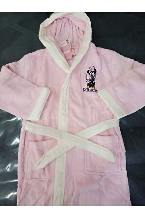 Özdilek MİNNİE HAPPY KAPS 9/10 YAŞ NAK PEMBE ÇOCUK BORNOZ