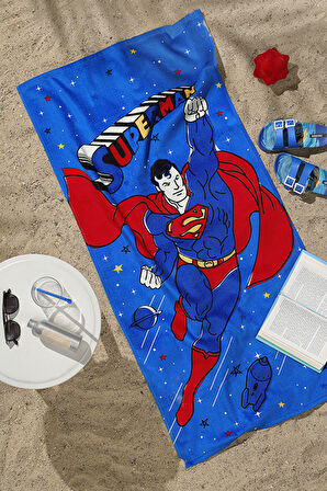 Özdilek Superman Star Lisanslı Kadife Plaj Havlusu 60x120