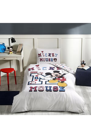 Özdilek Mickey Mouse College Tek Kişilik Disney Lisanslı Çocuk Nevresim Seti