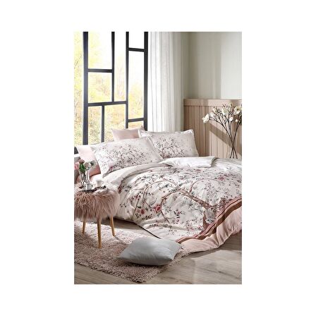 Özdilek Albero In Fiore Çift Kişilik Lastikli Çarşaf Nevresim Takımı 6774