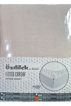 ÖZDİLEK FITTED YASTIKLI ÇARŞAF 160X200+30 S.KAHVE