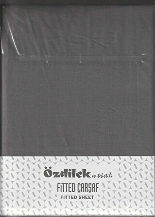 ÖZDİLEK ÇARŞAF LASTİKLİ YASTIK KILIFLI RANFORCE 100*200 ANTRASİT COLOURIST
