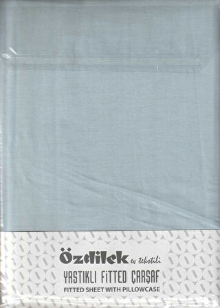 ÖZDİLEK ÇARŞAF LASTİKLİ YASTIK KILIFLI RANFORCE 120*200 AQUA COLOURIST